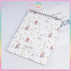 [HOTIS] SKETCHBOOK sổ vẽ phác thảo - Gáy lò xo - Khổ A4 dọc - 50 tờ - 110gsm - Bìa cứng họa tiết hoa lá NB018