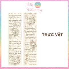 [HOTIS] Cuộn băng dán washi tape retro Âu Mỹ trang trí sổ, bullet journal - Dài 3m, Rộng 5cm