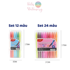 [HOTIS] Set 12/24 Bút màu, bút line 38 màu ngòi 0.3mm Colorful Fairy Tale World