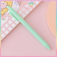 [HOTIS] Bút bi bấm mực đen vỏ màu macaron dễ thương - Ngòi 0.5mm