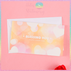 [HOTIS] Thiệp giấy gấp gọn kèm bao giấy - 17.5x10.5cm - 6 mẫu