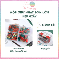 [HOTIS] Bộ Quà tặng VPP Giáng Sinh - Combo kẹp giấy, kẹp bướm, đinh ghim, nam châm, đồ bấm kim và kim bấm