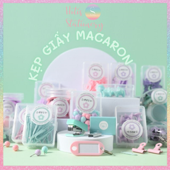 [HOTIS] Kẹp giấy kim loại màu Macaron Paper Clip kẹp bướm giữ tài liệu