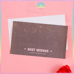 [HOTIS] Thiệp giấy gấp gọn kèm bao giấy - 17.5x10.5cm - 6 mẫu