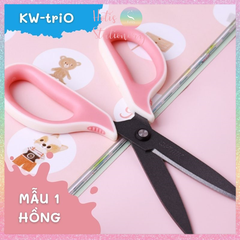 [HOTIS] Kéo cắt giấy KW-triO bằng thép không gỉ mạ titan - Đặc biết cắt băng keo không bị dính - Hàng cao cấp - Dài 17.5cm