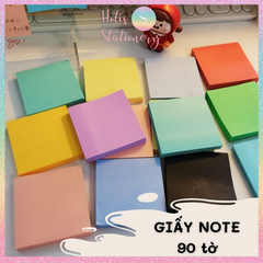 Hotis] Tệp 90 Tờ Giấy Note, Giấy Ghi Chú Post-It 3M Có Keo Dính, Nhiều