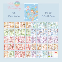 [HOTIS] 50 MẪU - Sticker dán sổ hoạt hình Colorful Dream - 50 tờ/ hộp