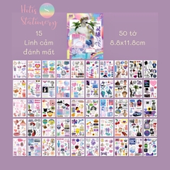 [HOTIS] 50 MẪU - Sticker dán sổ hoạt hình Colorful Dream - 50 tờ/ hộp