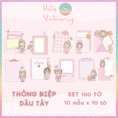 [HOTIS] Set 100 tờ giấy ghi chú MUYU hoạt hình dễ thương, không keo dính