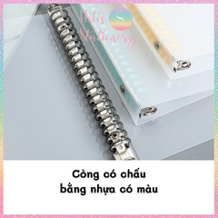 [HOTIS] Bìa còng nhựa 5 màu trong mờ- Binder A5/ B5