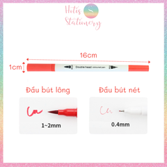 [HOTIS] Bút lông hai đầu tô màu vẽ tranh gốc nước viết calligraphy Double Head- Bộ 12/24/36/48 màu