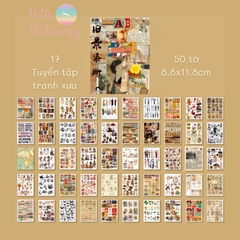 [HOTIS] 50 MẪU - Sticker dán sổ hoạt hình Colorful Dream - 50 tờ/ hộp