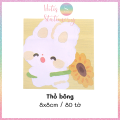 [HOTIS] [16 MẪU] Tệp 80 tờ giấy ghi chú tranh phong cảnh, giấy note hình thú đáng yêu - 8x8cm