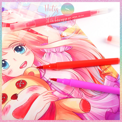 [HOTIS] Bút lông hai đầu nắp trong, tô màu vẽ tranh gốc nước Dual tip brush pen - Bộ 48/60/72/100 màu