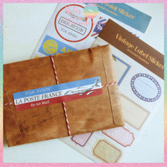 [HOTIS] Phong bì, bìa thư giấy kraft cổ điển vintage 16x11cm EN001