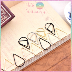 [HOTIS] Set 10 cái Kẹp giấy kim loại hình giọt nước kẹp thiệp cưới, thư mời, thiệp sinh nhật
