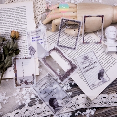 [MIX MẪU] Giấy nền vintage họa tiết khung hoa văn retro - 45 tờ