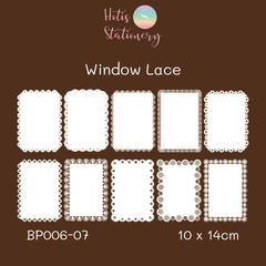 [MIX MẪU] Set giấy ren rỗng vintage trang trí sổ - 10 hình