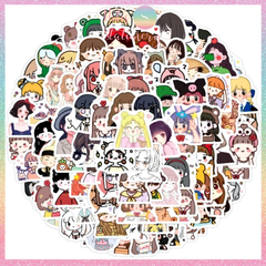 [HOTIS] Set 10 miếng dán Sticker dán mũ bảo hiểm, vali, laptop, điện thoại, 3cm/ cái