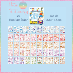 [HOTIS] 50 MẪU - Sticker dán sổ hoạt hình Colorful Dream - 50 tờ/ hộp