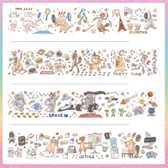 [HOTIS] Sticker hoạt hình sinh hoạt cuộc sống hàng ngày Simple Life