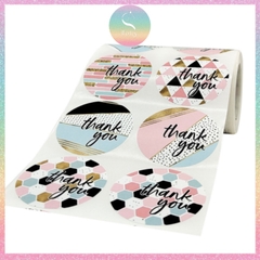 [HOTIS] Sticker Thank You Bigsize, Nhãn dán cám ơn Cỡ lớn 3.8cm/ 5cm - 500 miếng
