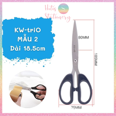 [HOTIS] Kéo cắt giấy KW-triO bằng thép không gỉ mạ titan - Đặc biết cắt băng keo không bị dính - Hàng cao cấp - Dài 17.5cm