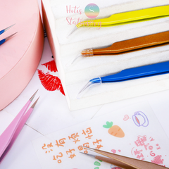 [HOTIS] Nhíp gắp sticker TWEEZERS/ KW-triO dùng trong bullet journal, nhíp gắp đầu cong đầu thẳng