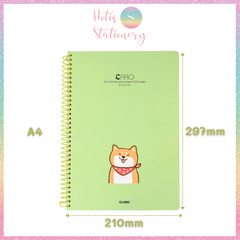 [HOTIS] Sổ lò xo đơn Caro A4 KLong 100gsm - 200/ 300 trang - MS590 & MS591