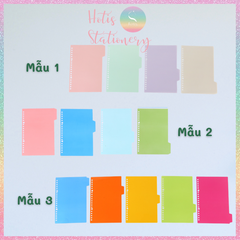 [HOTIS] Bìa phân trang nhiều màu - Phụ kiện sổ còng binder A5/ B5/ A4
