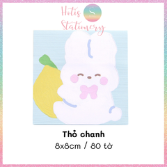 [HOTIS] [16 MẪU] Tệp 80 tờ giấy ghi chú tranh phong cảnh, giấy note hình thú đáng yêu - 8x8cm