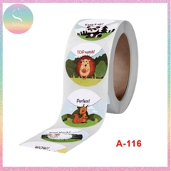 [HOTIS] Sticker Cuộn 500 Nhãn Dán Khen Thưởng Học Sinh - Tạo Động Lực, Kích Thích Học Tập, Phù Hợp Giáo Viên & Phụ Huynh