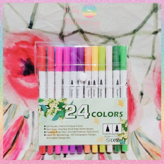 [HOTIS] Bút lông hai đầu tô màu vẽ tranh gốc nước viết calligraphy Double Head- Bộ 12/24/36/48 màu