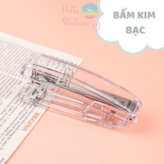 [HOTIS] Bấm kim trong suốt 4 màu hottrend sang trọng dùng decor bàn học, bàn làm việc