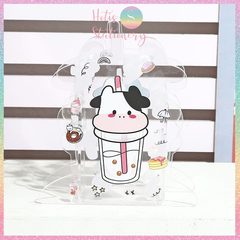 [HOTIS] Ống đựng bút acrylic trong suốt để bàn, hộp đựng cọ trang điểm - Nhiều hình dễ thương