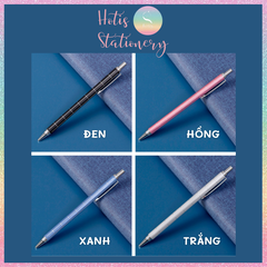 [HOTIS] Bút chì bấm kim ngòi 0.5/ 0.7mm, thân bút bằng kim loại có kẻ rãnh sọc