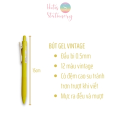 [HOTIS] 25 màu - Bút gel bấm màu vintage ngòi 0.5mm DS-099 Light Retro Gel Pen - 1 cây