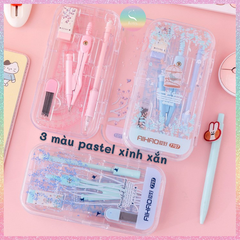[HOTIS] Bộ compa thước kẻ 8 món màu pastel cực xinh