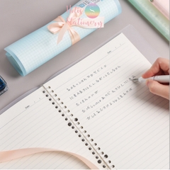 [HOTIS] Binder A5/ B5 bìa còng nhiều màu có dây nơ - Kèm 30 tờ giấy