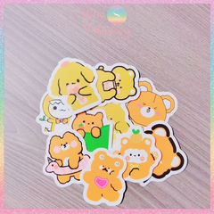 [HOTIS] Set 10 miếng dán Sticker dán mũ bảo hiểm, vali, laptop, điện thoại, 3cm/ cái