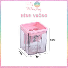 [HOTIS] Chuốt chì hình khối, đồ gọt bút chì 2 lưỡi UCHIO Double Holes