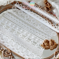 [MIX MẪU] Set giấy ren rỗng vintage trang trí sổ - 10 hình