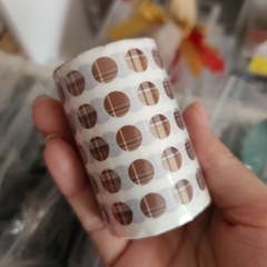 [HOTIS] Cuộn sticker chấm tròn kẻ sọc phối màu, cuộn dài 3m trang trí sổ, bullet journal