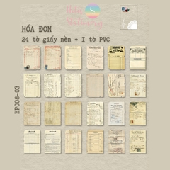 [HOTIS] Giấy nền vintage họa tiết sách cũ - 25 tờ
