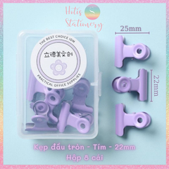 [HOTIS] Kẹp giấy kim loại màu Macaron Paper Clip kẹp bướm giữ tài liệu