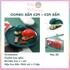 [HOTIS] Bộ Quà tặng VPP Giáng Sinh - Combo kẹp giấy, kẹp bướm, đinh ghim, nam châm, đồ bấm kim và kim bấm