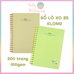 [HOTIS} Sổ lò xo kép Klong kẻ ngang lined B5 - 200 trang - MS582
