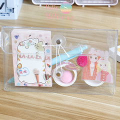 Túi đựng bút, dụng cụ học tập, mỹ phẩm PVC trong suốt siêu cute hotis-stationery