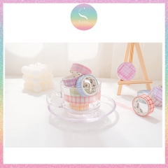 [HOTIS] Washi cuộn caro tape màu pastel tinh tế - Dài 3m