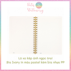 [HOTIS} Sổ lò xo kép Klong kẻ ngang lined B5 - 200 trang - MS582